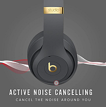 Навушники з мікрофоном Beats by Dr. Dre Studio3 Wireless Over-Ear Shadow Grey (MQUF2), фото 6