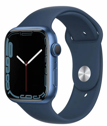 Смарт-годинник Apple Watch Series 7 GPS 45mm Blue Aluminum Case With Blue Sport Band (MKN83LL/A), фото 3