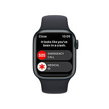 Смарт-годинник Apple Watch Series 8 GPS 41mm Midnight Aluminum Case w. Midnight Sport Band (MNU73LL/A), фото 3