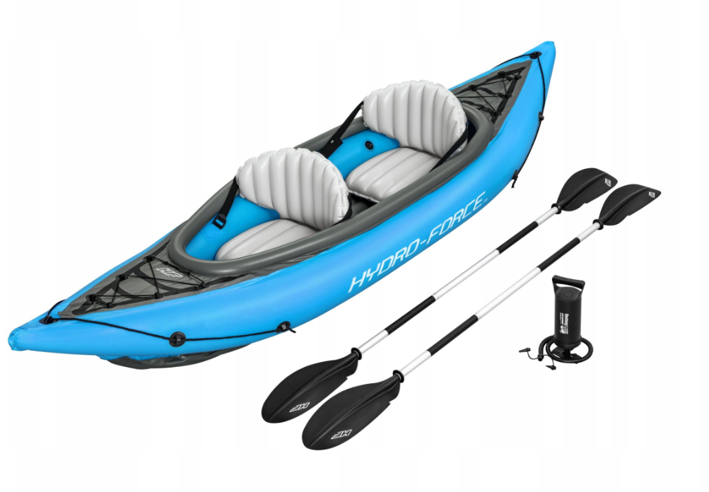 Байдарка (каяк) Bestway 65131 надувний човен 331 х 88 см Waypoint Elite X2 весла, насос