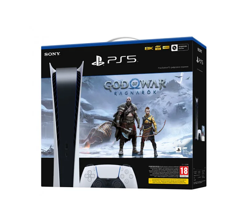 Стаціонарна ігрова приставка Sony PlayStation 5 Digital Edition 825GB God of War Ragnarok Bundle, фото 1