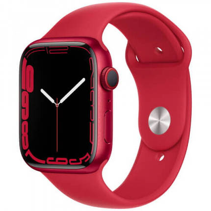 Смарт-годинник Apple Watch Series 7 GPS 41mm PRODUCT RED Aluminum Case With PRODUCT RED Sport Band (MKN23), фото 1
