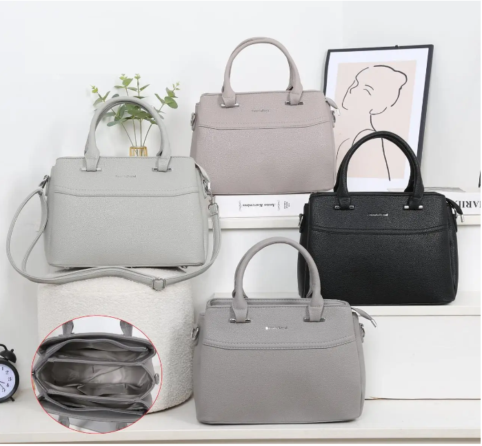 Сумка жіноча прямокутна ділова 31*22 см на блискавці зі штучної шкіри в різних варіантах Liza, фото 1