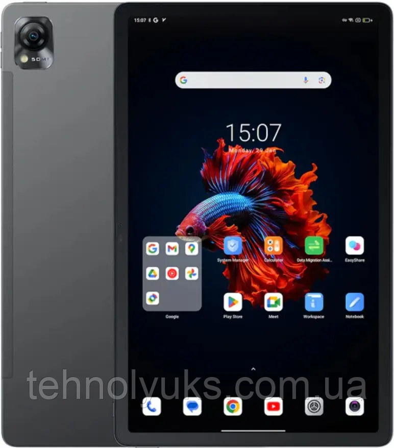 Планшет Blackview Mega 1 8/256GB Space Grey, 50/13Мп, 8800 mAh, 11.5" IPS, MediaTek Helio G99, фото 1