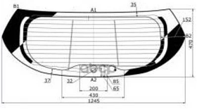 Скло заднє з підігрівом Renault Captur 13-19 CROSSOVER SUV Xinyi 1 отв.
