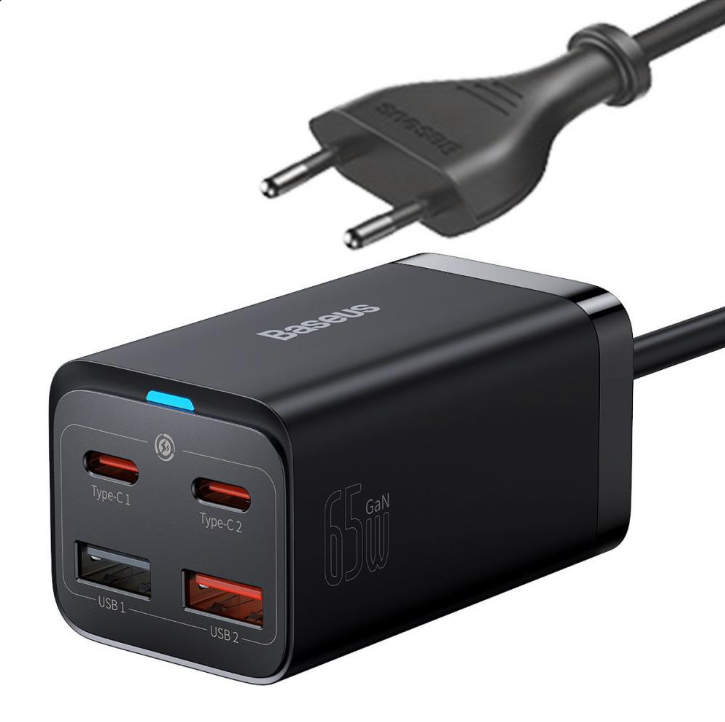 Мережевий зарядний пристрій Baseus GaN3 Pro 65W Black (CCGP040101)