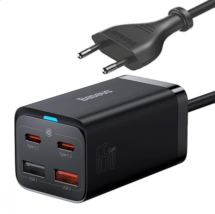 Мережевий зарядний пристрій Baseus GaN3 Pro 65W Black (CCGP040101), фото 1
