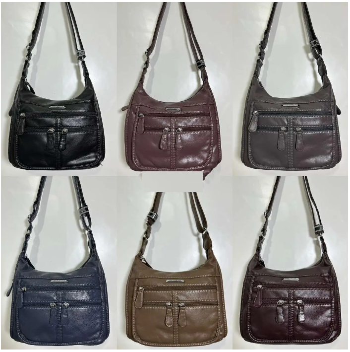 Сумочка жіноча варенка на блискавці з кишенями зі штучної шкіри в різних варіантах Liza, фото 1