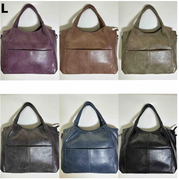 Сумка жіноча прямокутна на блискавці з кишенями зі штучної шкіри в різних варіантах Liza, фото 1