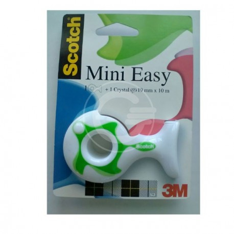 Прозора клейка стрічка 19 мм х 10 м у диспенсері 3M Scotch Crystal Mini Easy