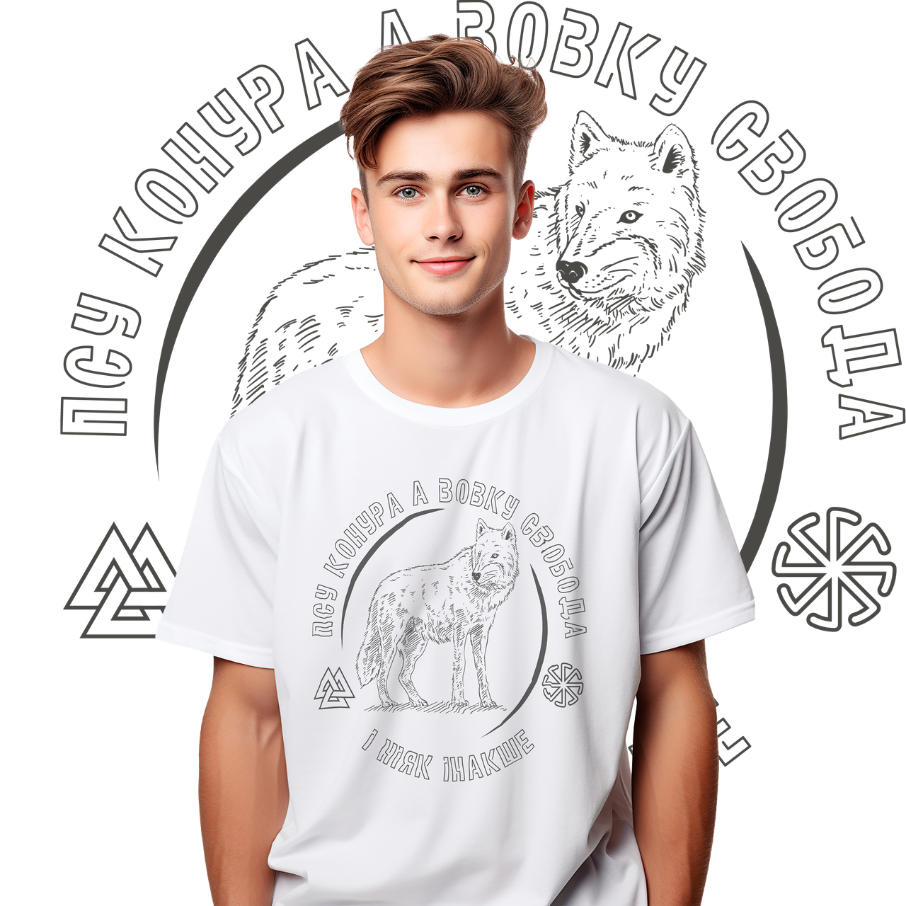 Футболка унісекс Stedman з принтом ПСУ КОНУРА   XS біла, фото 1