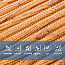 Декоративні 3д панелі для стін що миються бамбук дерево 700х700х8.5мм Самоклеючі 3 D панелі, фото 4