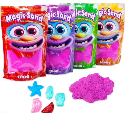 Набір для творчості "Magic sand" пісок,у кульку,1000гр №39404-4/Strateg/(15)