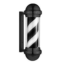 Барбер пул знак для барбершопу Barber Pole (30x36x78см) рекламна стійка для барберів Чорно-Біла Іспанія