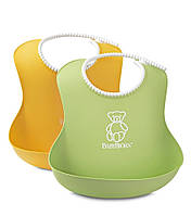 М'який нагрудник набір з 2-х шт.(Soft Bib, 2 pack Green/Yellow ) зелений/жовтий