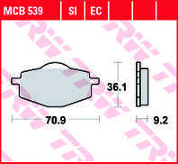 Тормозные колодки TRW / LUCAS MCB539