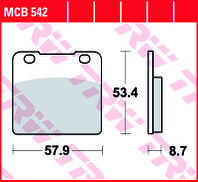 Тормозные колодки TRW / LUCAS MCB542