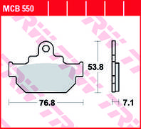 Тормозные колодки TRW / LUCAS MCB550