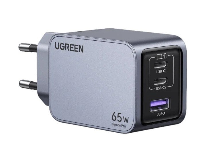 Мережевий зарядний пристрій Ugreen X755 Nexode Pro 2 x USB + USB Type-C 65W Grey (25871)