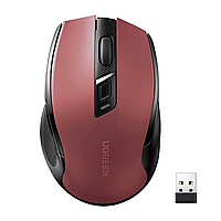 Бездротова миша UGREEN Ergonomic Wireless Mouse MU006 2.4 GHz&BT Red (25752)