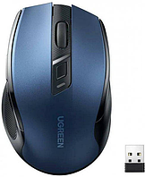 Бездротова миша UGREEN Ergonomic Wireless Mouse MU006 2.4 GHz&BT Blue (25753)