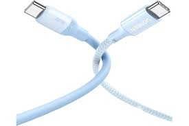Кабель UGREEN USB-C to USB-C Silicone Fast Charging Cable Blue 60W 1m (15279)
