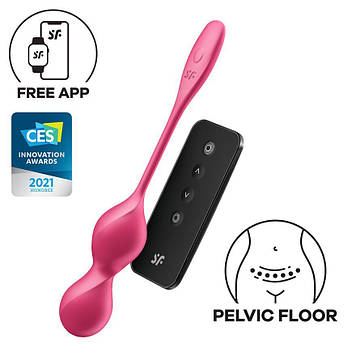 Вагінальні смарт-кульки з вібрацією Satisfyer Love Birds 2 Connect App Red, 86 г, пульт ДК Bomba💣