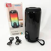 Bluetooth колонка з флешкою, Музична блютуз колонка з підсвічуванням Акумуляторна bluetooth EF-25