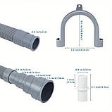 Зливний шланг для пральної машини, гнучкий зливний шланг для посудомийної машини, подовжувальний шланг 1,5 м, фото 7