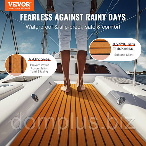 Пол для лодок VEVOR, пенополиэтилен EVA, 2400 x 900 x 6 мм ...