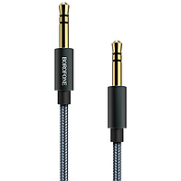 AUX кабель Borofone BL3 textile metal- сірий