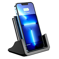 Бездротовий зарядний пристрій Borofone BQ20 Wings multifunctional (5W/7.5W/10W/15W) швидка зарядка- чорний