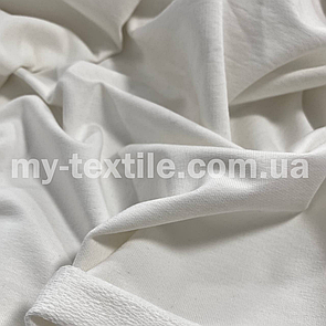 Двонитка тканина трикотажна хб Туреччина 240 grm 180 см Білий