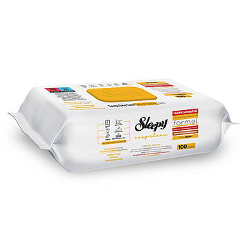 Вологі серветки-рушники для прибирання Sleepy Easy Clean Yellow 100 шт