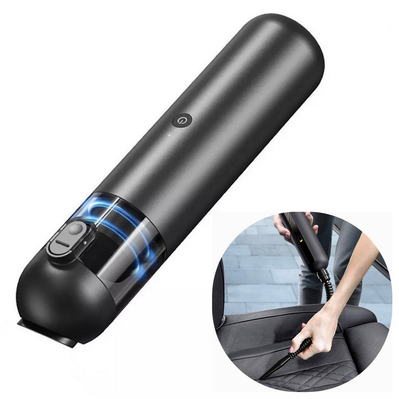 Автомобільний бездротовий пилосос Proove Void Assistant C1 70 Вт 6000 мА·год Black, фото 1