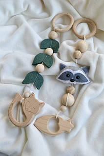 Підвіска дерев'яна з фетром