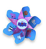 Вітряк дитячий на кермо велосипеда самоката велобіга з свинкою Пепою, фото 2