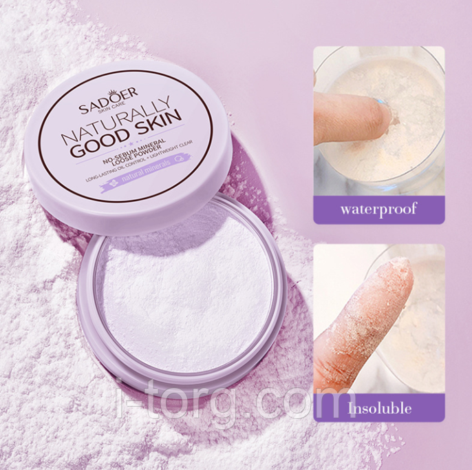 Мінеральна пудра, що матує, Sadoer Good Skin Naturally, 5 г.