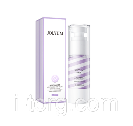 База під макіяж для обличчя двокольорова Jomtam Nicotinamide Moisturizing Two Color Isolation Lotion, 35 мл., фото 1