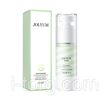 База під макіяж для обличчя двокольорова Jomtam Nicotinamide Moisturizing Two Color Isolation Lotion, 35 мл., фото 1