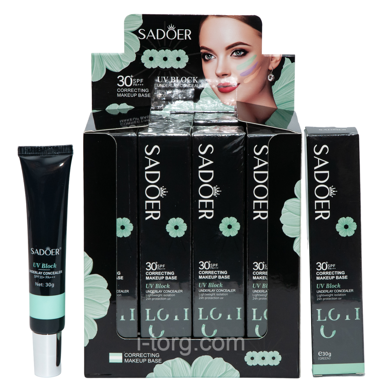 База під макіяж Sadoer Correcting Makeup Base spf 30, 30