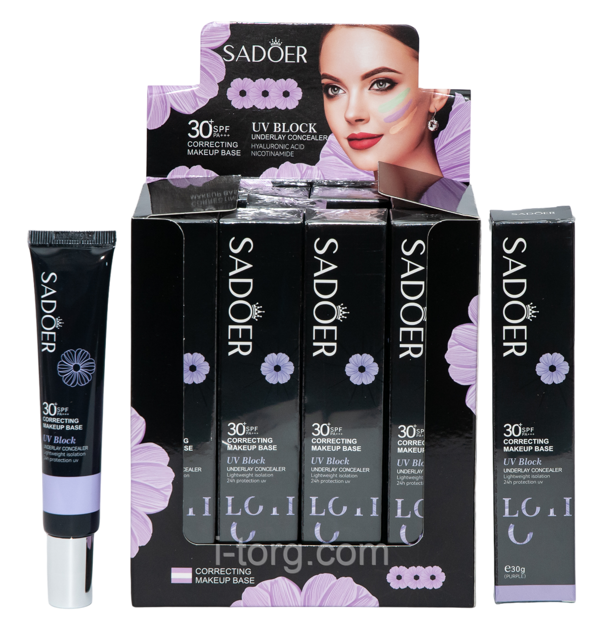 База під макіяж Sadoer Correcting Makeup Base spf 30, 30