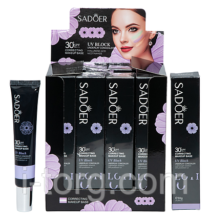 База під макіяж Sadoer Correcting Makeup Base spf 30, 30, фото 1