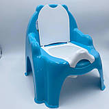 Горщик - стільчик зі знімною кришкою для дітей ТехноК блакитний, фото 2