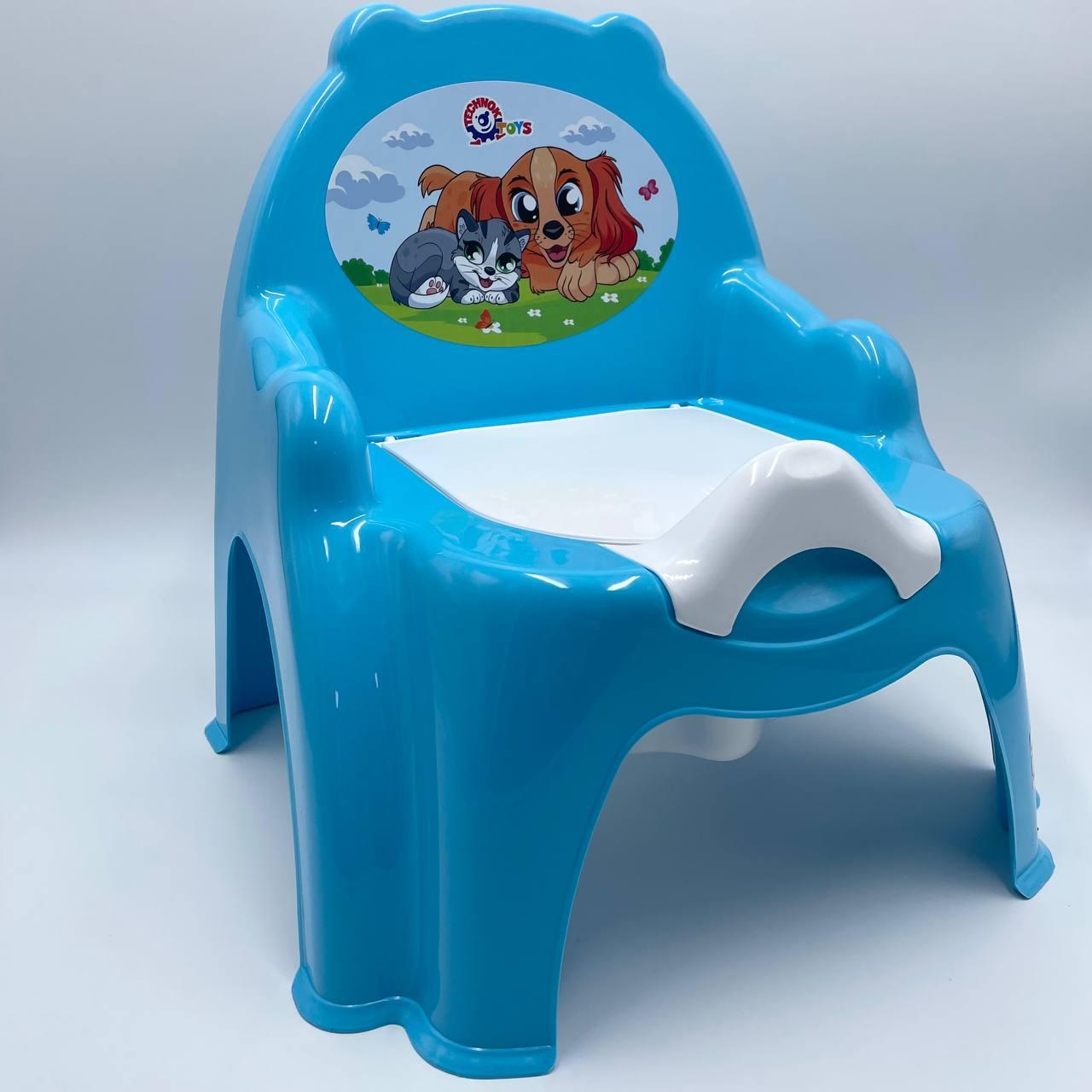 Горщик - стільчик зі знімною кришкою для дітей ТехноК блакитний, фото 1