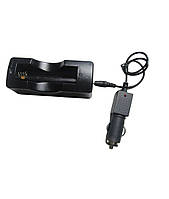 Зарядное для зарядки аккумуляторов 18650 от прикуривателя автомобиля \ Черный