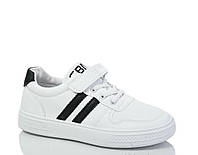 Дитячі білі кросівки кеди на хлопчика на липучці