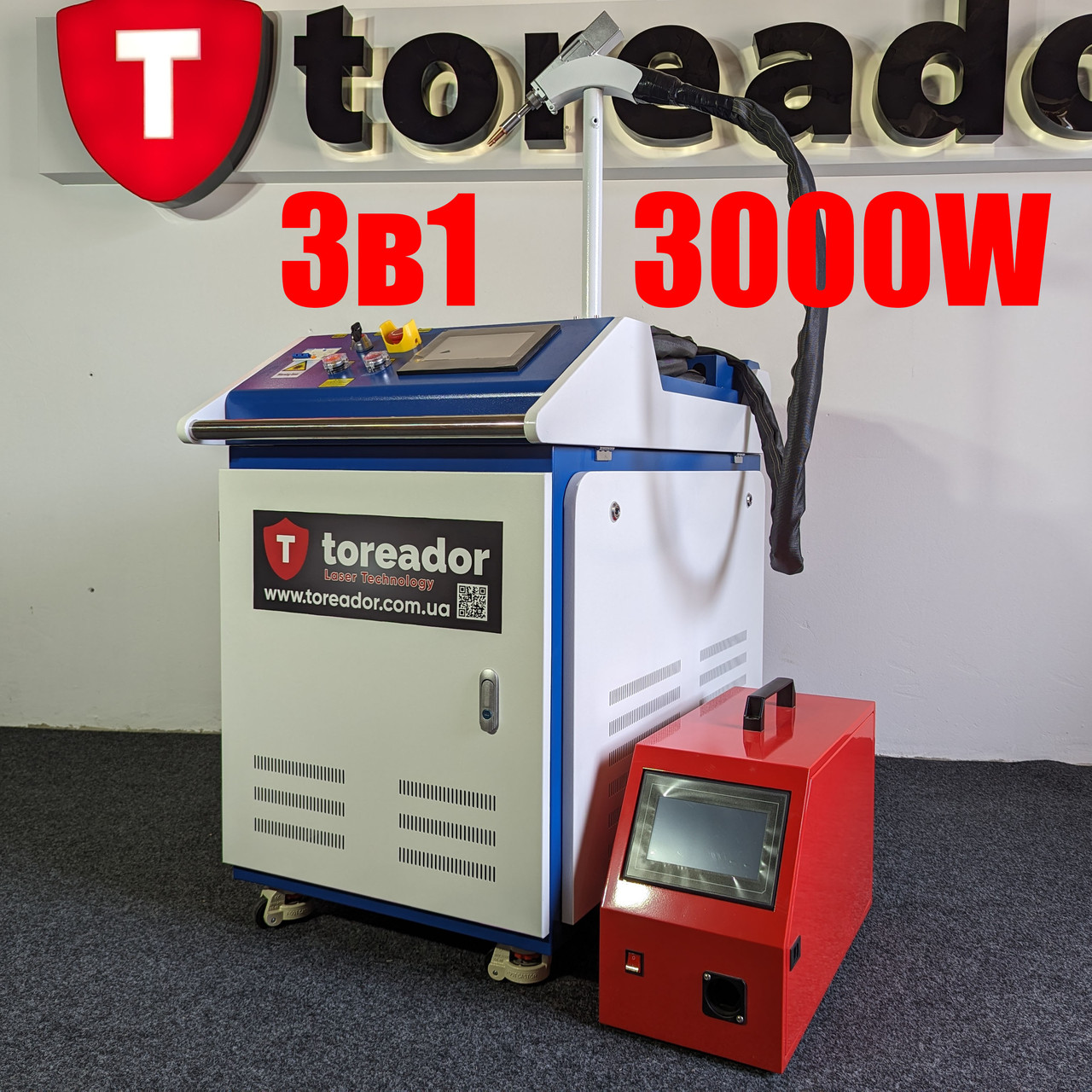 3 в 1 – 3000 Вт Оптоволоконний ручний лазерний зварювальний апарат LWM-3000М (Maxphotonics 3 кВт), фото 1