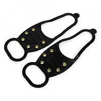 Льодоступи зимові 6 шипів — антиковзні накладки на взуття льодоходи, Широкий шип, р.37-45 (ST)