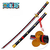 Катана Емма (чорна) Ророноа Зоро Ван Піс 104см іграшка з безпечних матеріалів (пластик + дерево), фото 2